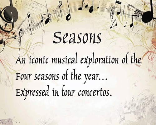 Seasons - Monday January 26, 2026 Wesley Church at Frederica, 7:30pm